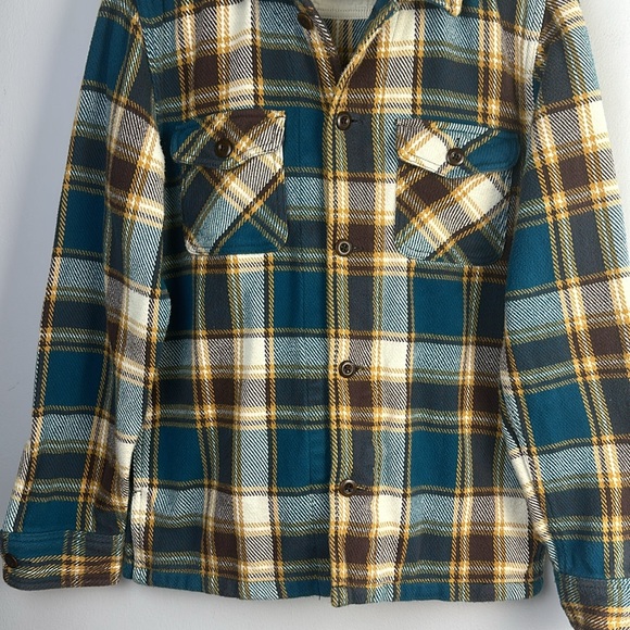 Outerknown Yellow and Blue Plaid Shirt - Picture 4 of 16
